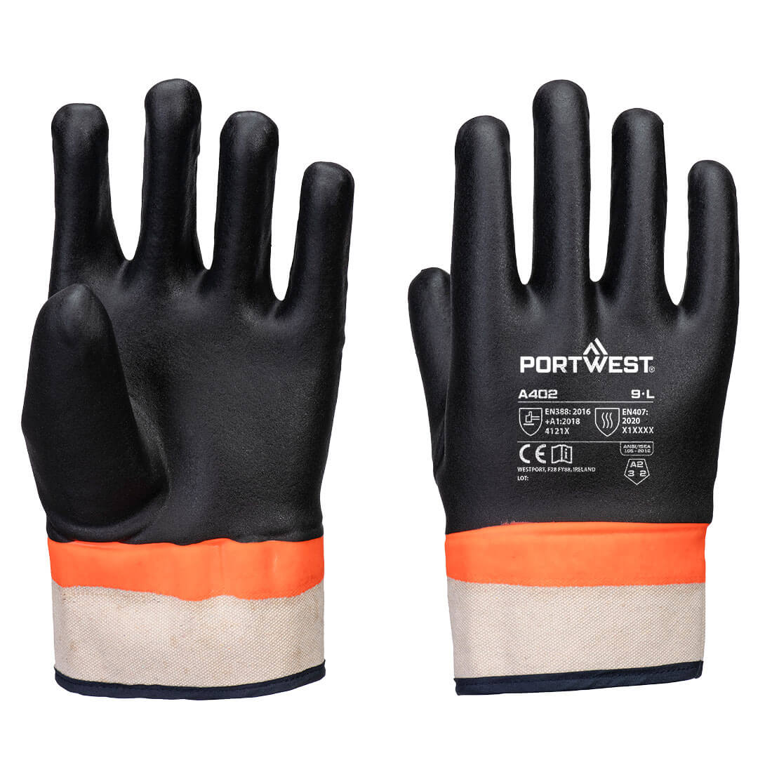 Portwest Grip PVC Sandy Double Dipped Glove - Style A402