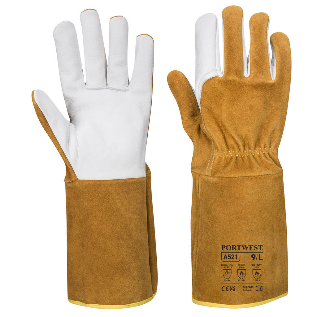 Portwest TIG Welders 220 Grain Leather Gauntlet - Style A521