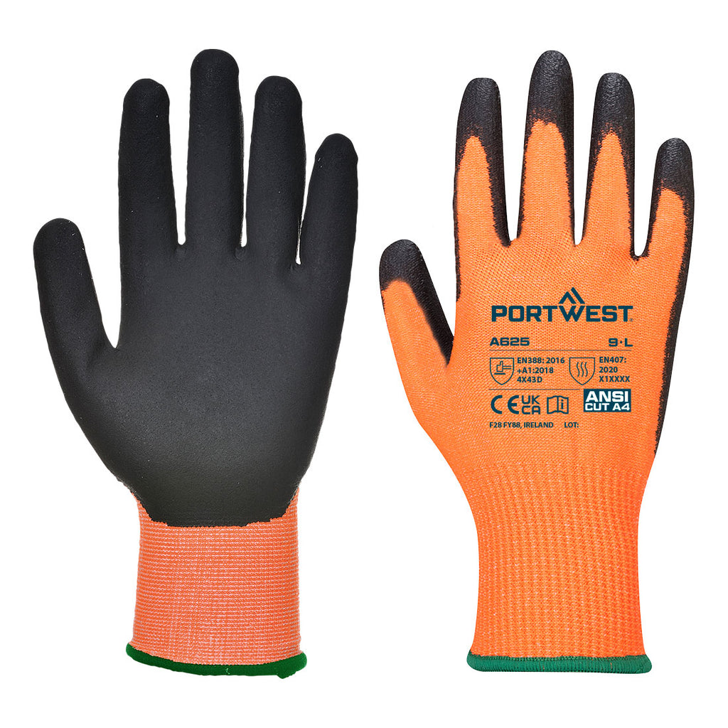 Portwest Cut D13 PU Viz-Tex Glove- Style A625