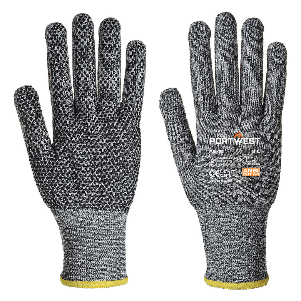 Portwest Cut D13 PVC Dot Glove- Style A640