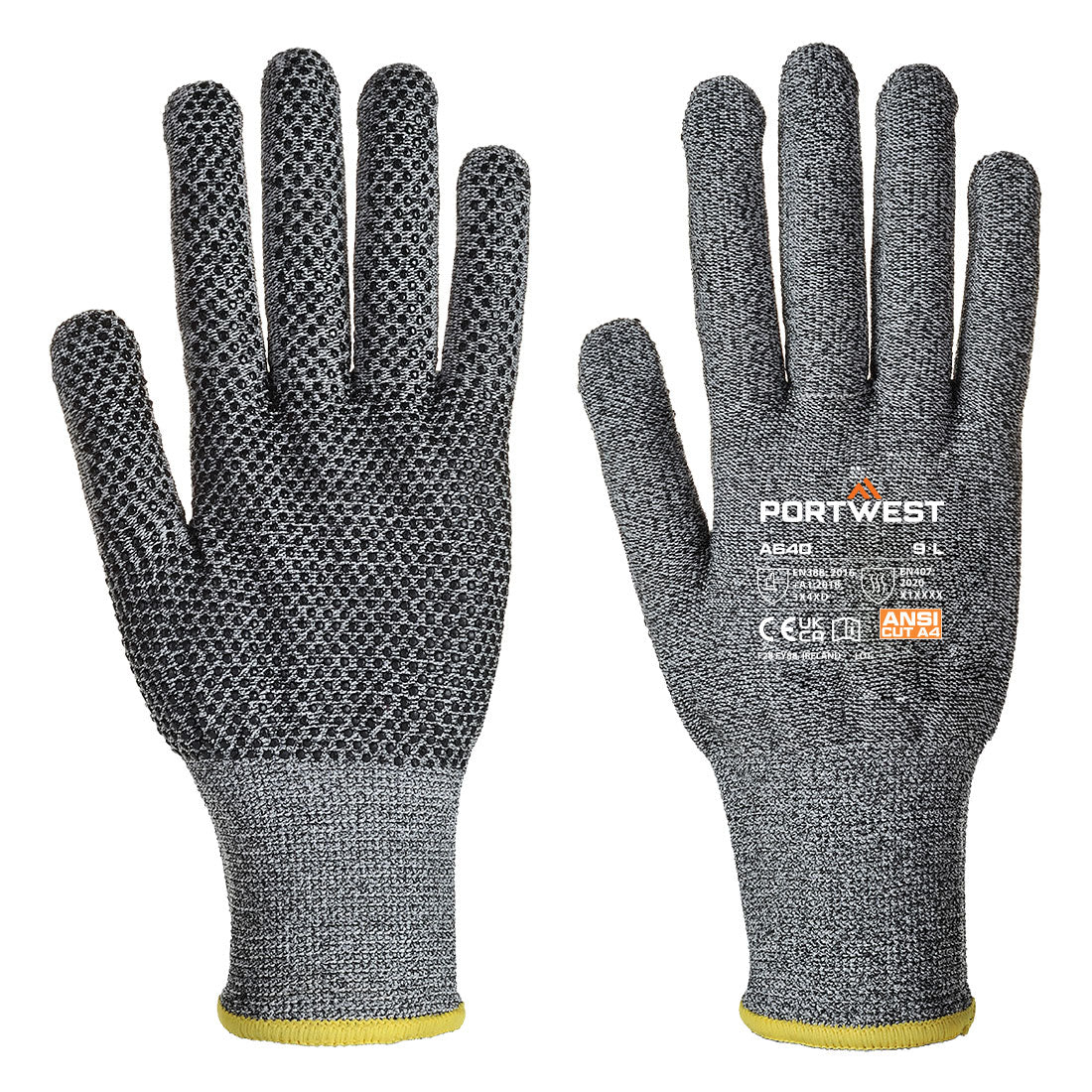 Portwest Cut D13 PVC Dot Glove- Style A640