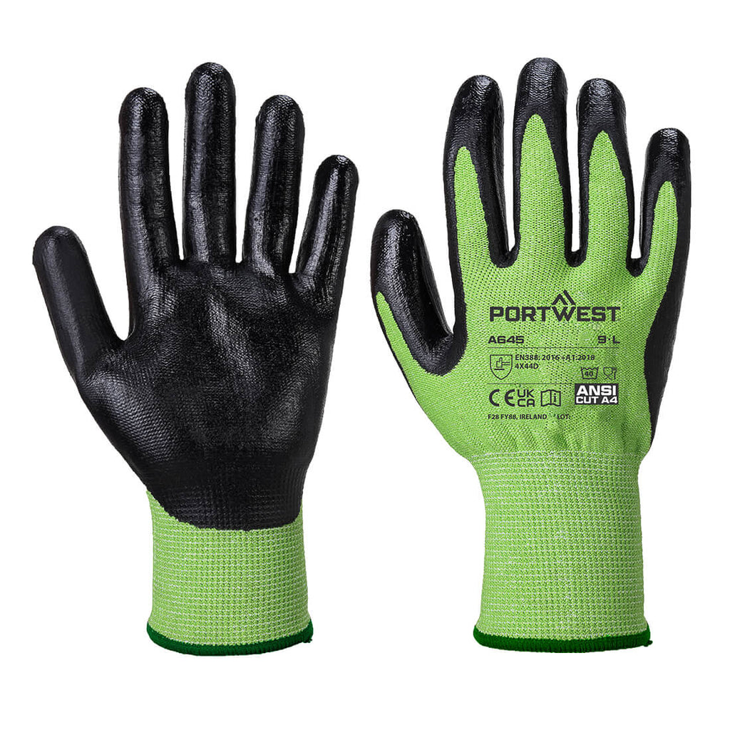 Portwest Cut D13 Nitrile Green Glove 