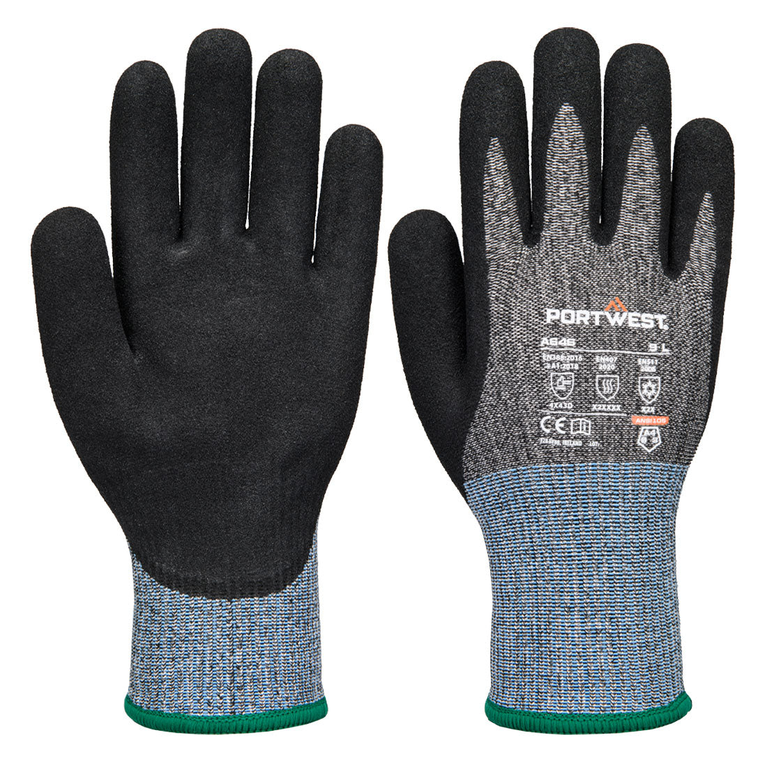 Portwest Cold D13 Nitrile Viz-Tex Cut Glove- Style A646