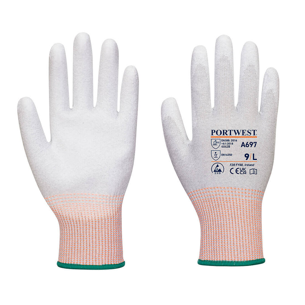 Portwest ESD Cut B13 PU Palm Glove (Pk12)- Style A697