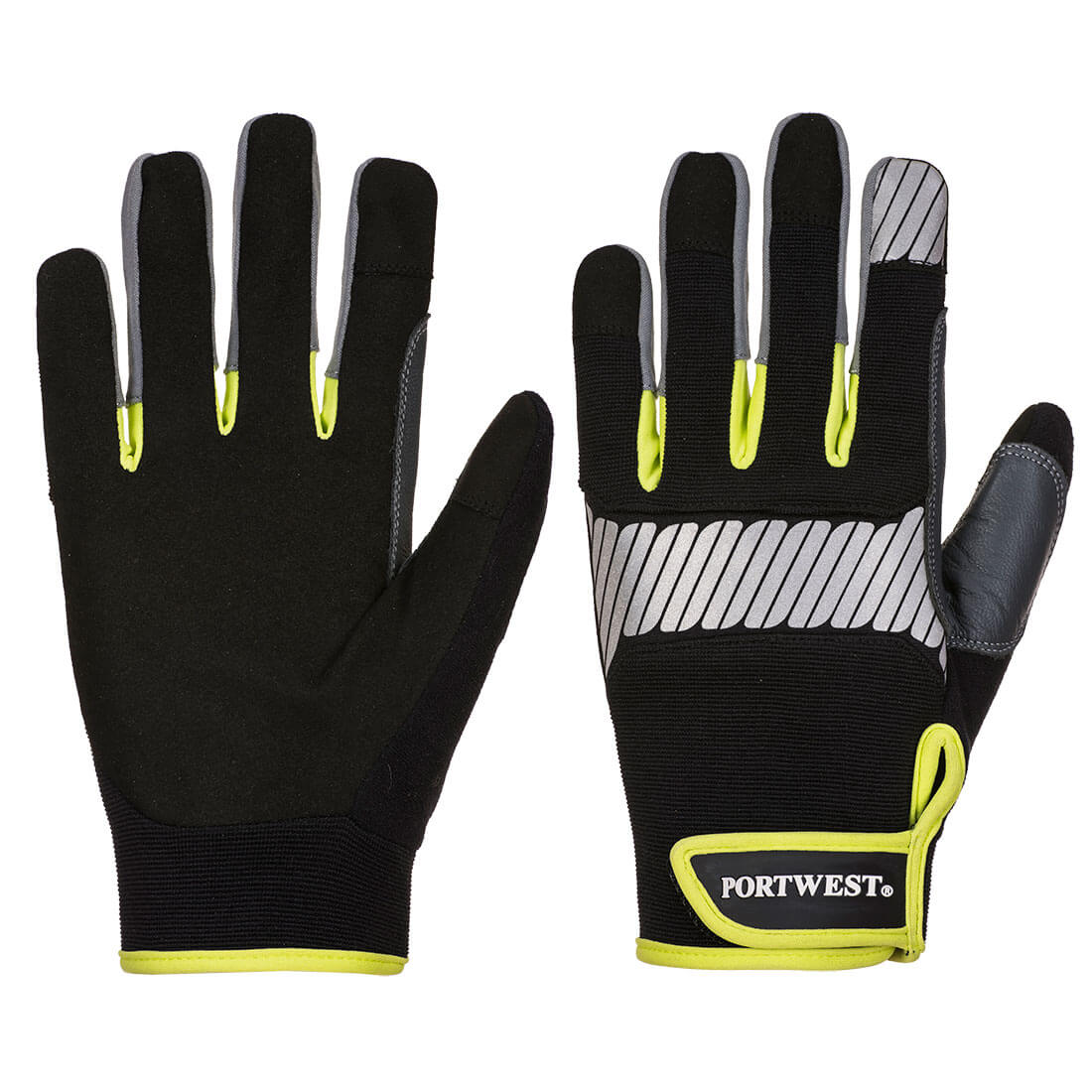 Portwest PW3 Mechanic 80 Reflective Utility Glove- Style A770