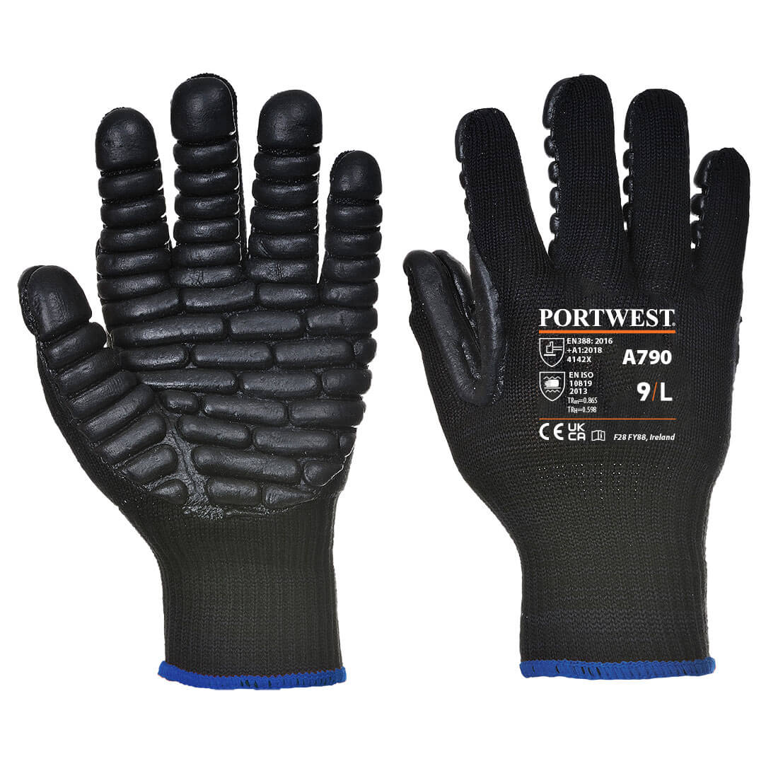 Portwest Anti-Vibration 10 Rubber Chloroprene Glove- Style A790