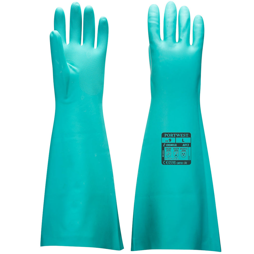 Portwest Chem 480 Nitrile Extended Gauntlet- Style A813