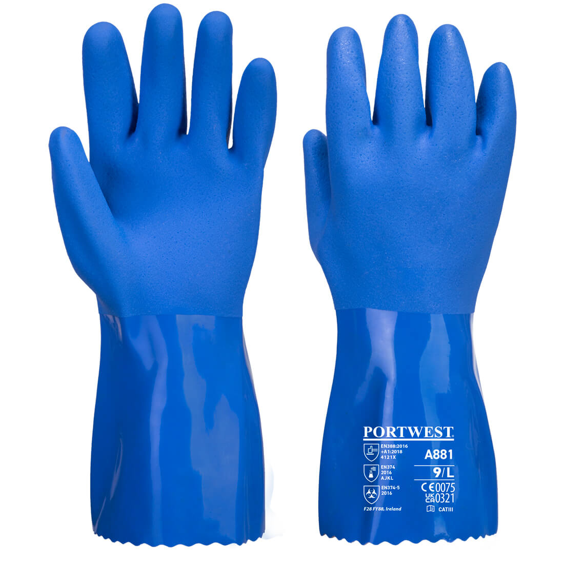 Portwest Chem 300 PVC Marine Gauntlet- Style A881