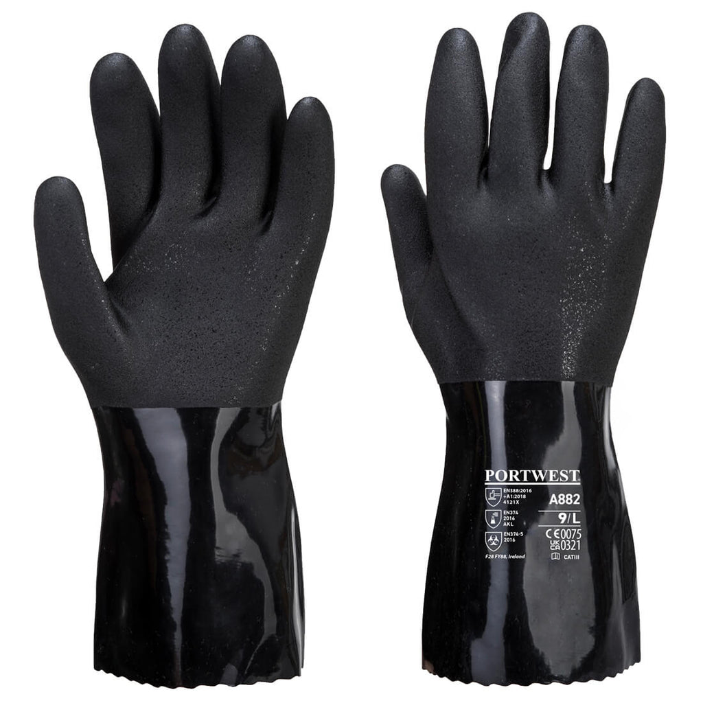 Portwest ESD PVC Chemical Gauntlet- Style A882