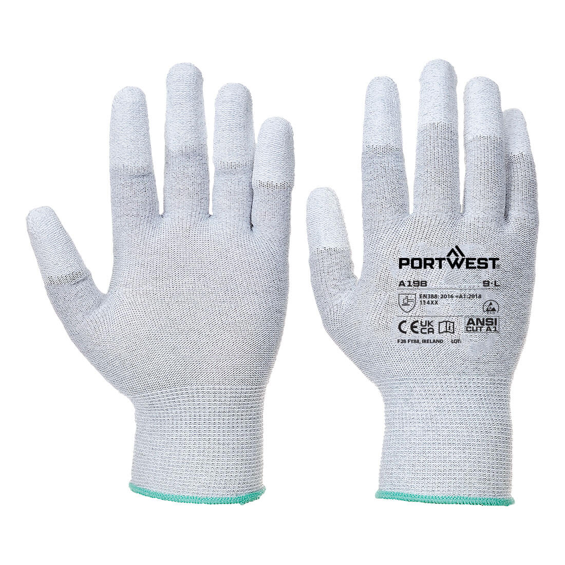 Portwest ESD 13 PU Fingertip Essential Multipack (Pk12)- Style AB198