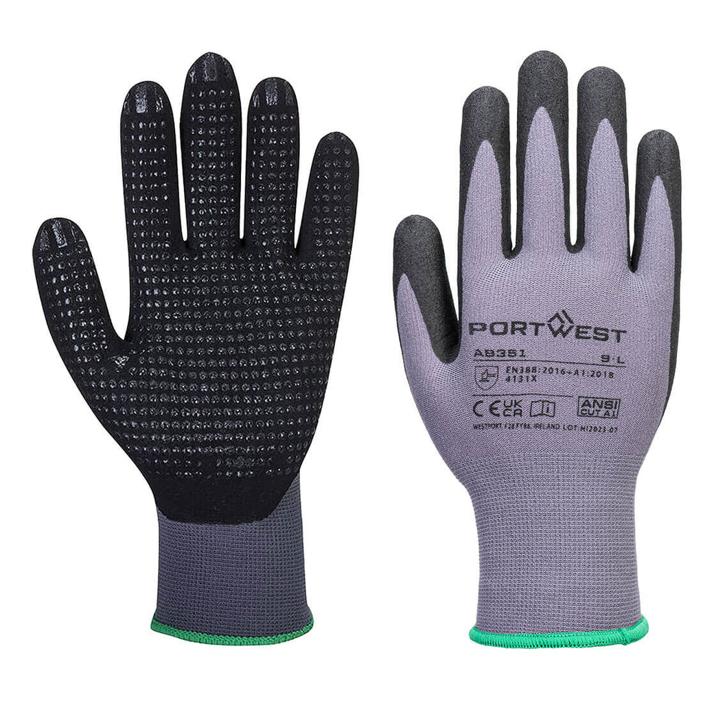 Portwest Grip 15 Nitrile Sandy Dotted Essential Multipack (Pk12)- Style AB351