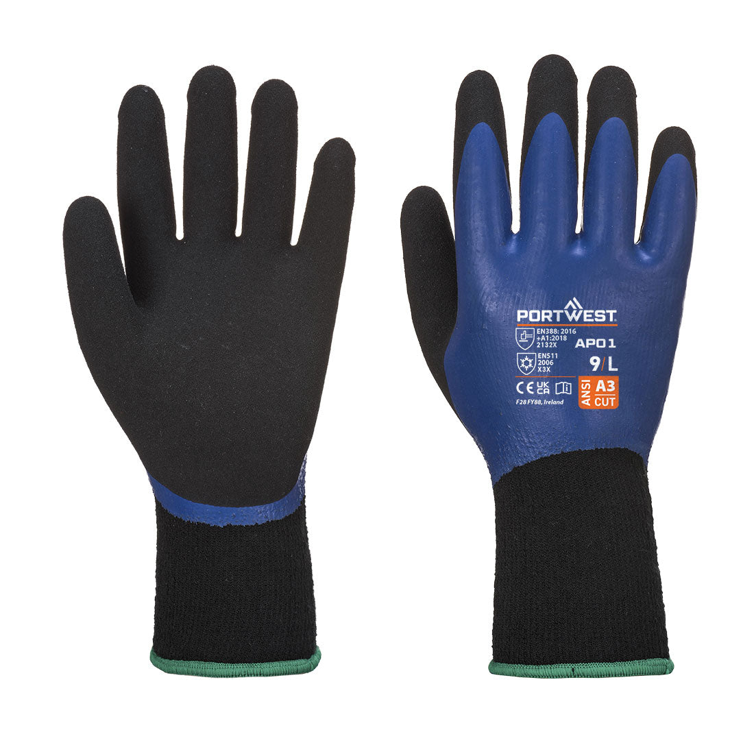 Portwest Cold 13 Latex Aqua Glove- Style AP01