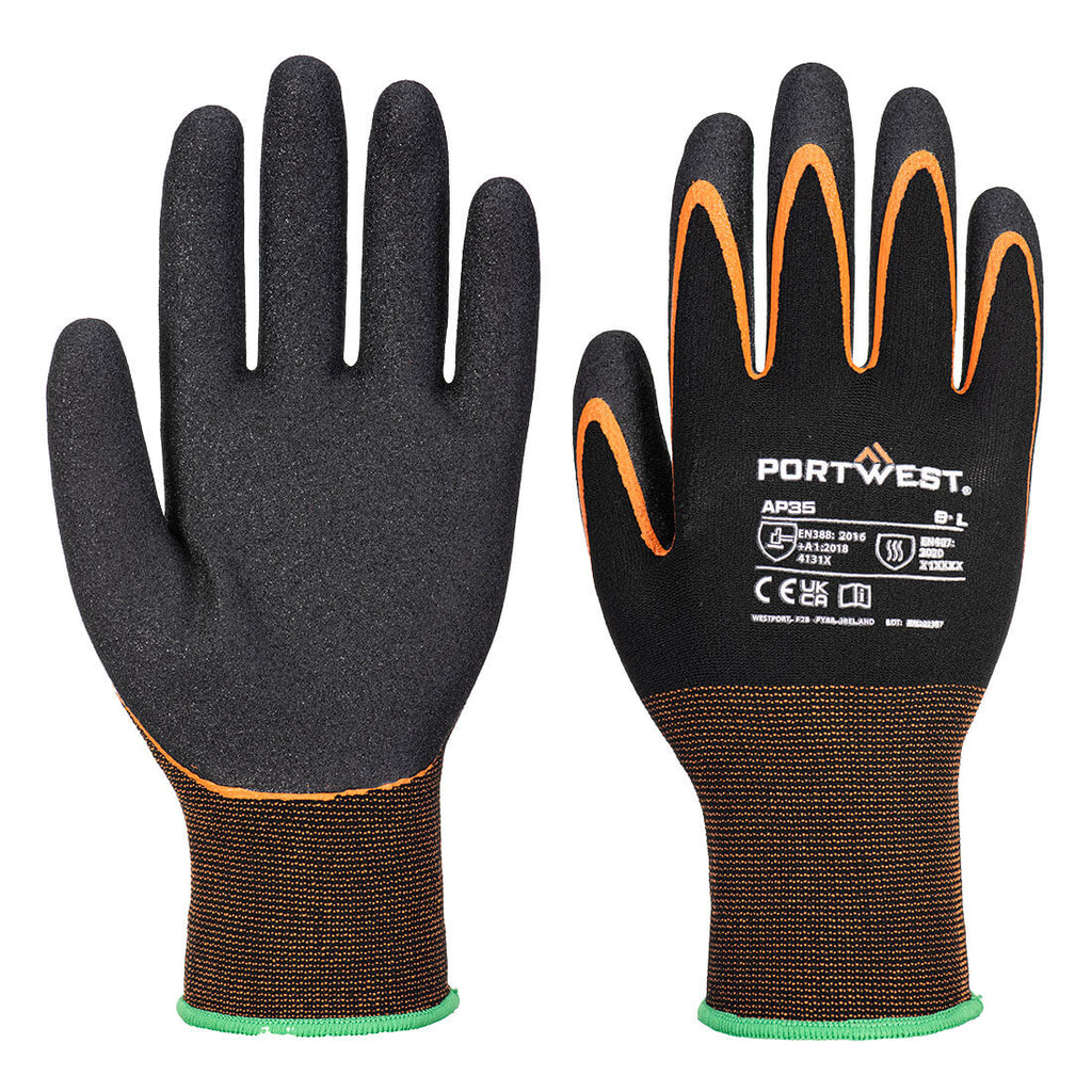 Portwest Grip 15 Nitrile Double Palm Glove- Style AP35
