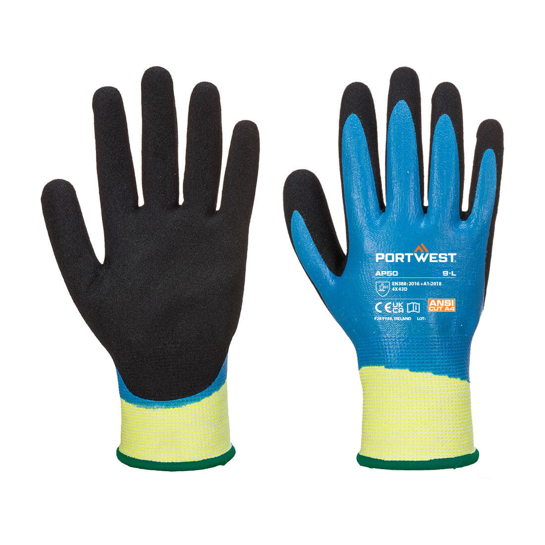 Portwest Cut D13 Nitrile Aqua Glove- Style AP50