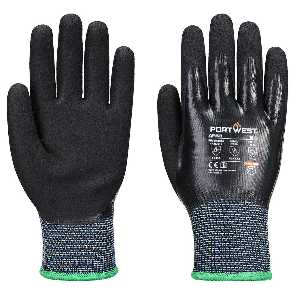 Portwest Cut F15 Nitrile Cold Glove- Style AP53