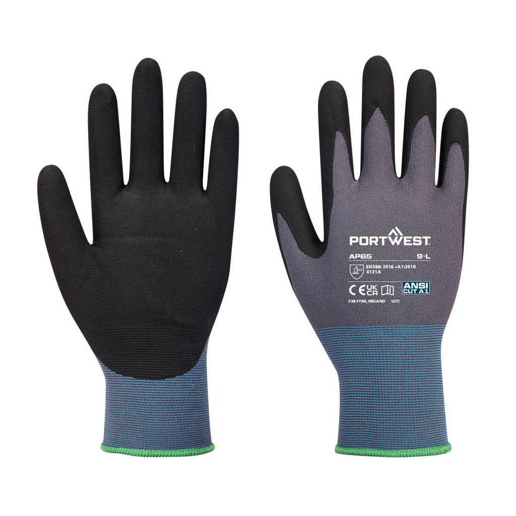 Portwest Grip 15 Nitrile Foam Texpel Glove- Style AP65