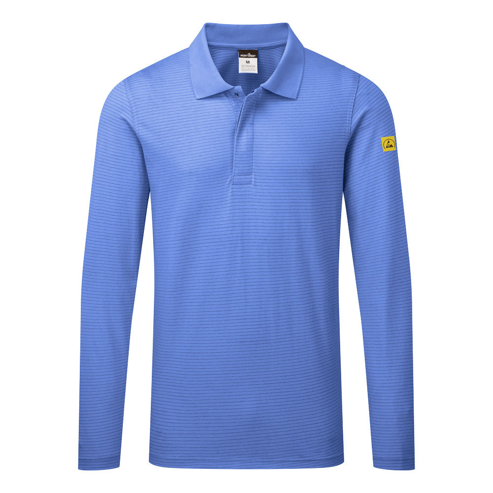 Portwest Anti-Static ESD Polo Shirt L/S- Style AS23