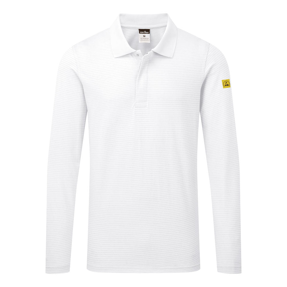 Portwest Anti-Static ESD Polo Shirt L/S- Style AS23