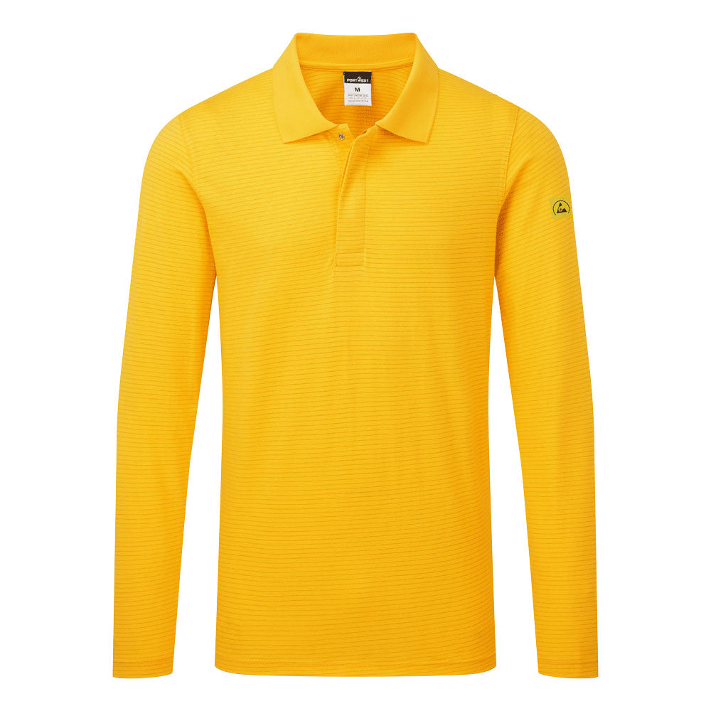 Portwest Anti-Static ESD Polo Shirt L/S- Style AS23