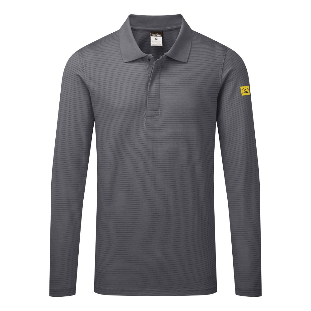 Portwest Anti-Static ESD Polo Shirt L/S- Style AS23