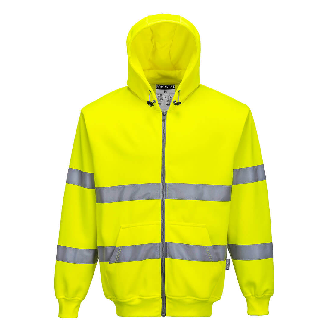 Portwest Hi-Vis Zipped Hoodie- Style B305