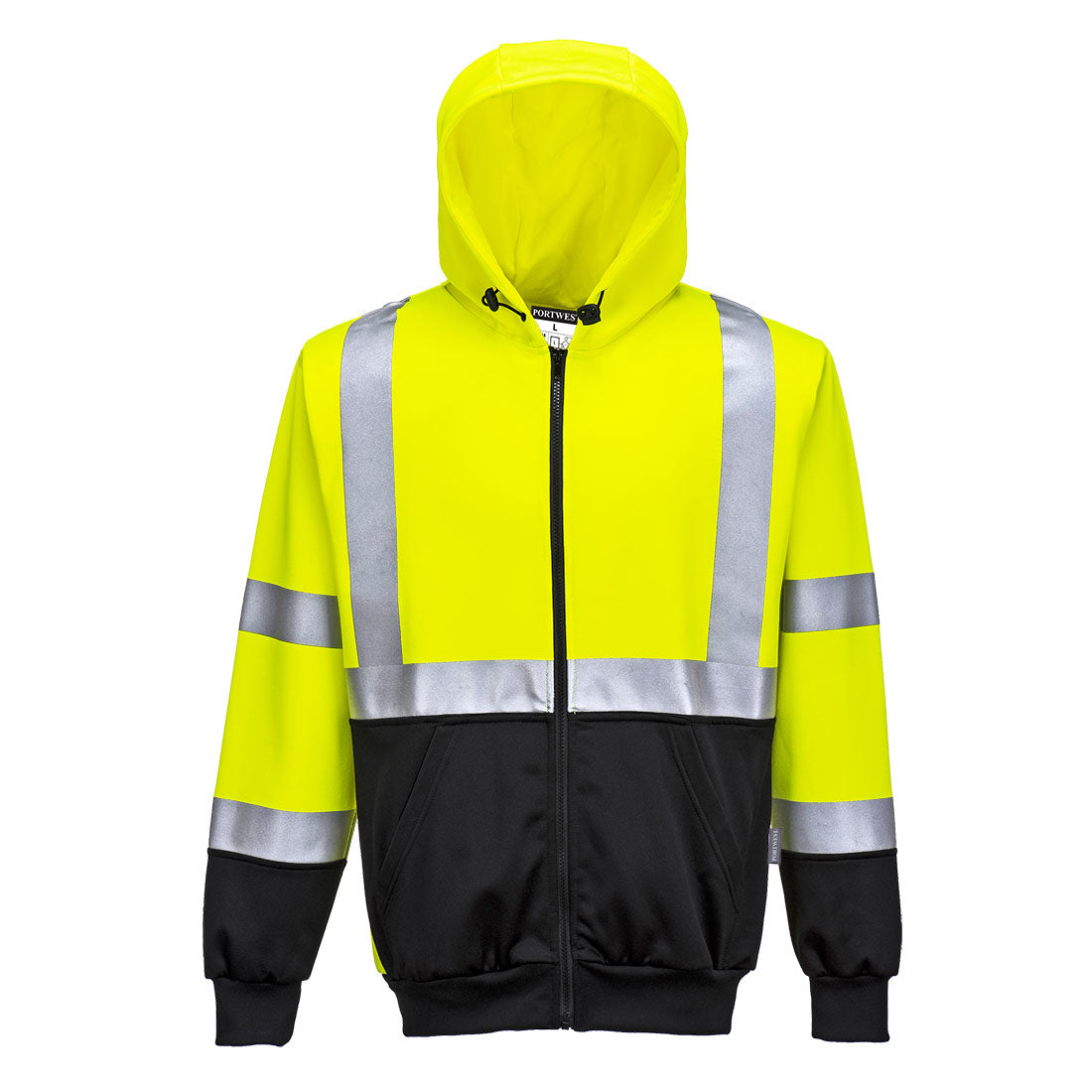 Portwest Hi-Vis Contrast Zipped Hoodie- Style B315