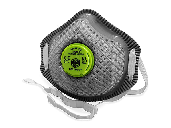 Beeswift Charcoal P2 Premium Mesh Cup Mask. (Per 10)