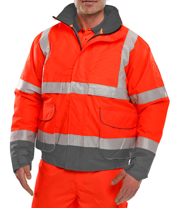 Beeswift Two-Tone Hi-Vis Bomber Jacket. (Each)