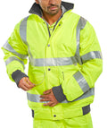 Beeswift Super Bomber Hi-Vis Waterproof Jacket. (Each)