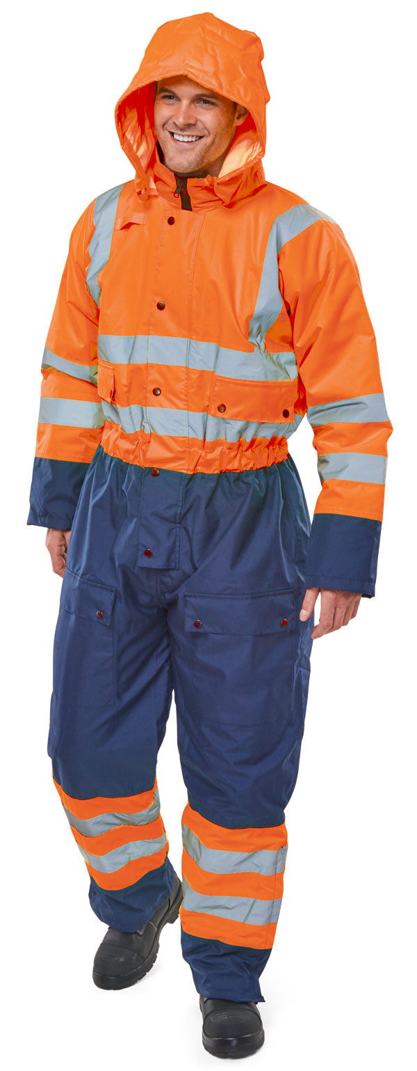 Beeswift Thermal Two-Tone Hi-Vis Waterproof Overall. (Each)