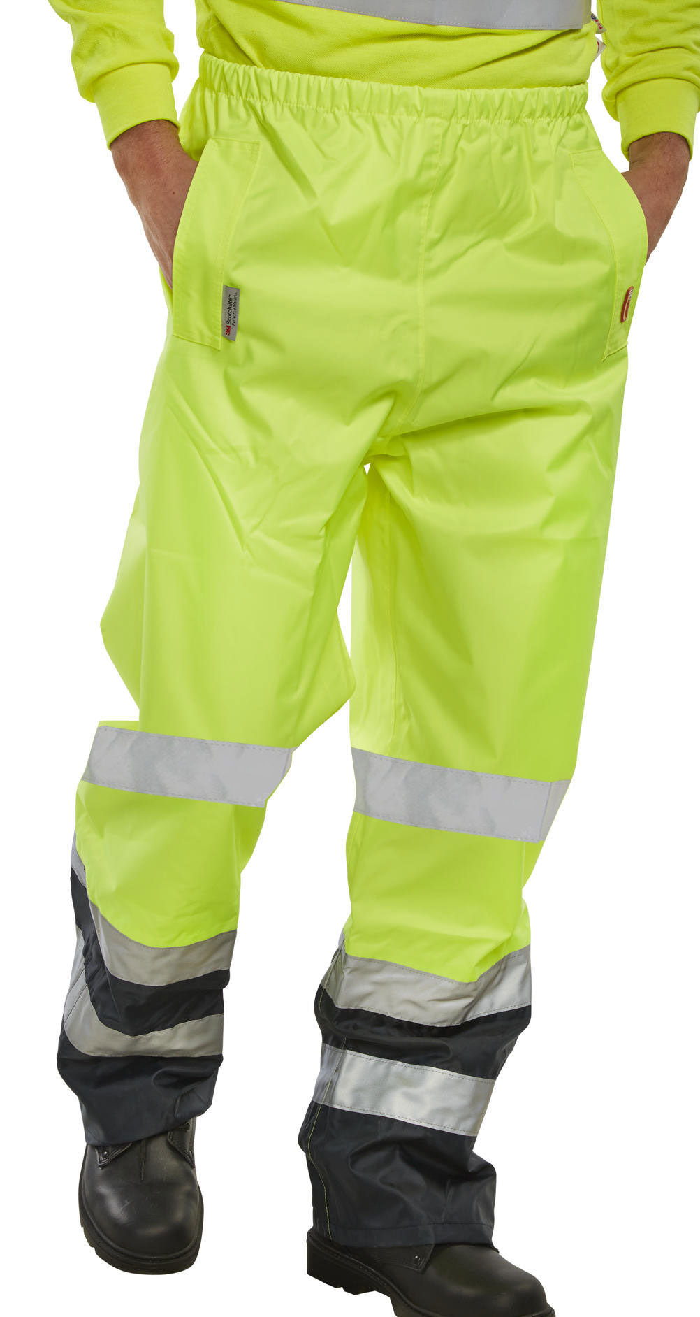 Beeswift Belfry Two-Tone Hi-Vis Waterproof Trousers. (Each)
