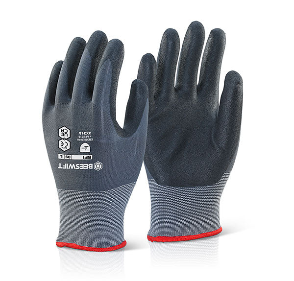 Beeswift Nitrile Pu Mix Coated Gloves. (Pair)