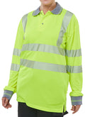 Beeswift Executive Hi-Vis Long Sleeve Polo Shirt. (Each)