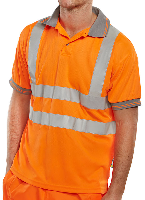 Beeswift Short Sleeve Hi-Vis Polo Shirt. (Each)