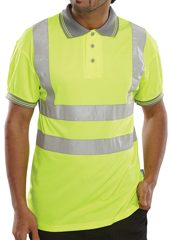 Beeswift Short Sleeve Hi-Vis Polo Shirt. (Each)