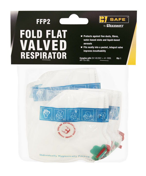 Ffp2V Fold Flat Valved Respirator 5 Pack. (Each)