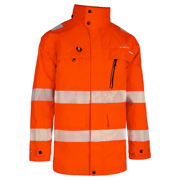 Beeswift Deltic Hi-Vis Ripstop Breathable And Waterproof Rail  Jacket. (Each)