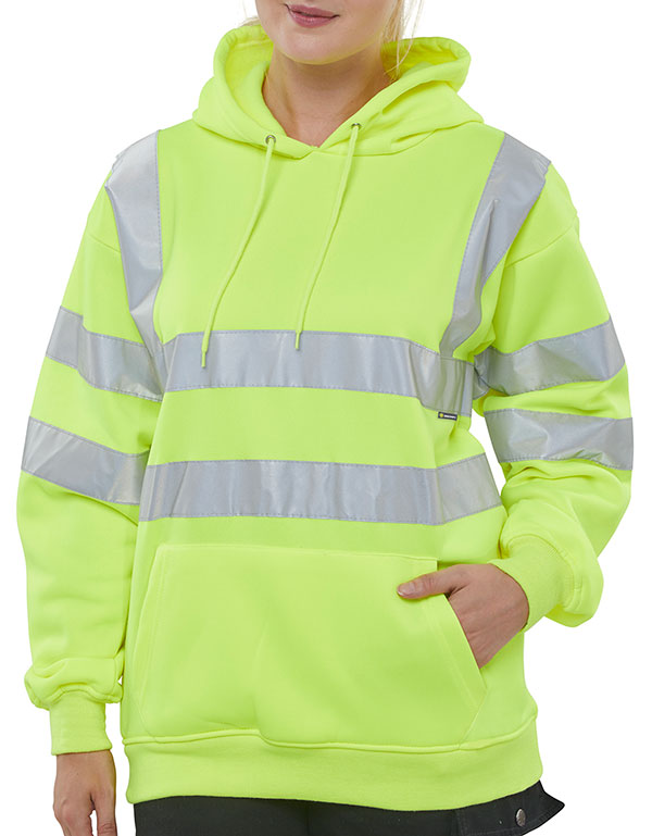 Beeswift Essential Pull-Over Hi-Vis Hoodie. (Each)