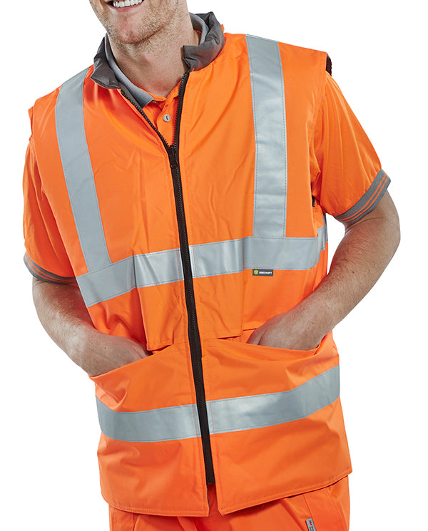 Beeswift Reversible Hi-Vis Interactive Bodywarmer. (Each)