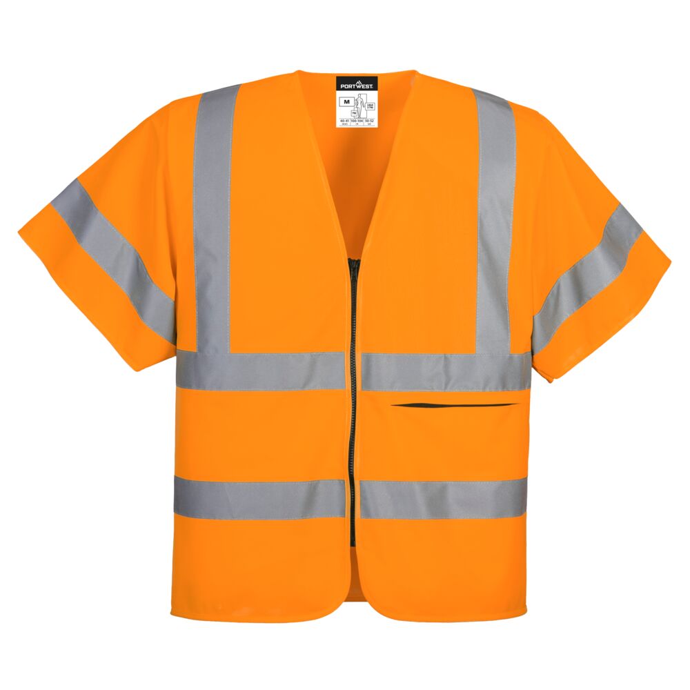 Portwest Hi-Vis Band and Brace Zip Vest S/S - Style C372