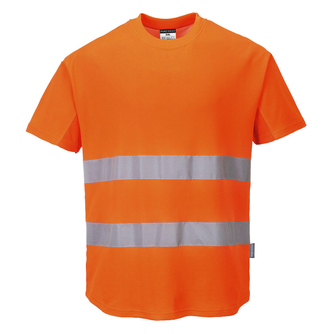 Portwest Hi-Vis Cotton Comfort Mesh Insert T-Shirt S/S - Style C394