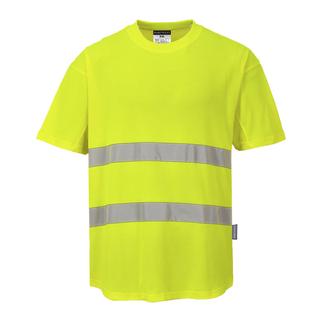 Portwest Hi-Vis Cotton Comfort Mesh Insert T-Shirt S/S - Style C394