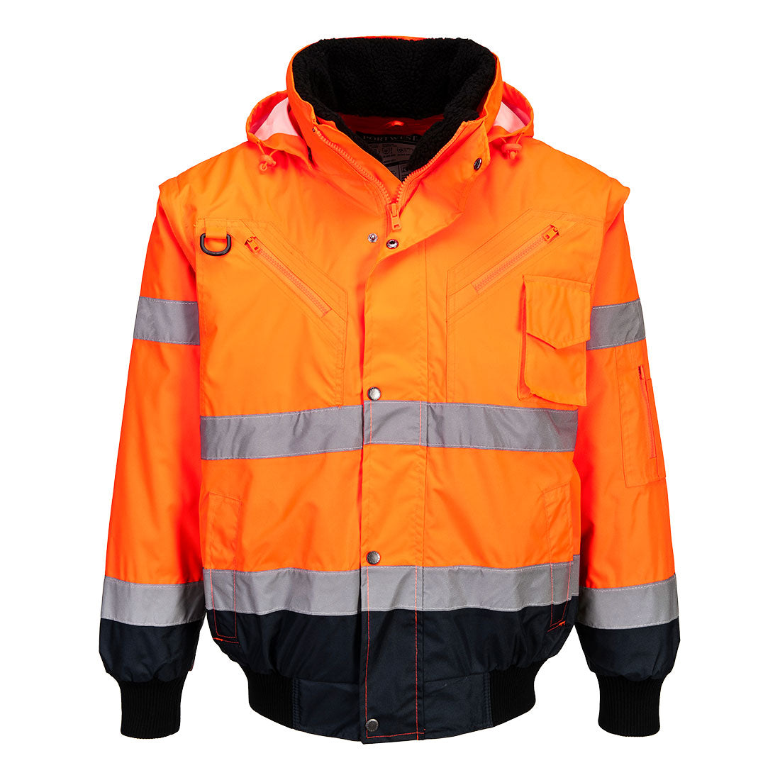 Portwest Hi-Vis 3-in-1 Contrast Bomber Jacket - Style C465