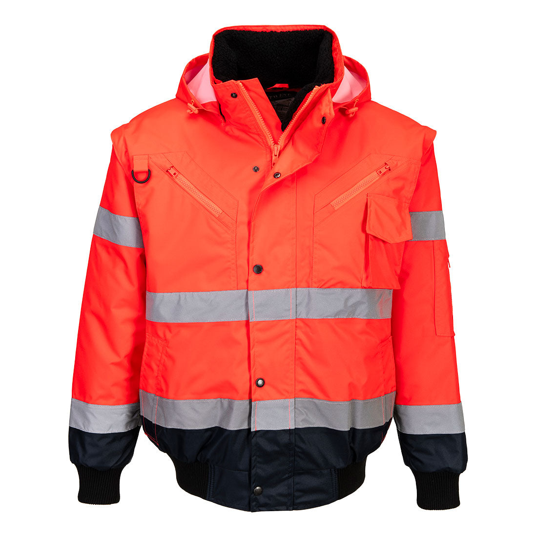 Portwest Hi-Vis 3-in-1 Contrast Bomber Jacket - Style C465