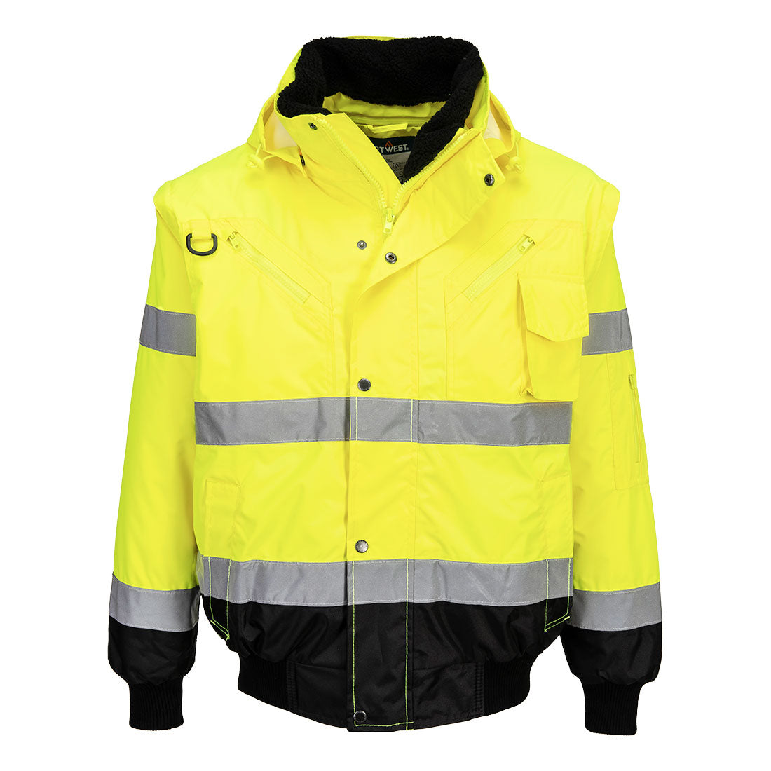 Portwest Hi-Vis 3-in-1 Contrast Bomber Jacket - Style C465