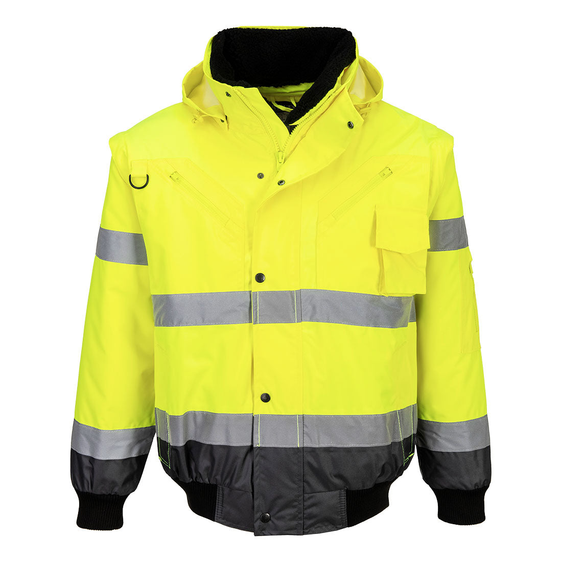 Portwest Hi-Vis 3-in-1 Contrast Bomber Jacket - Style C465