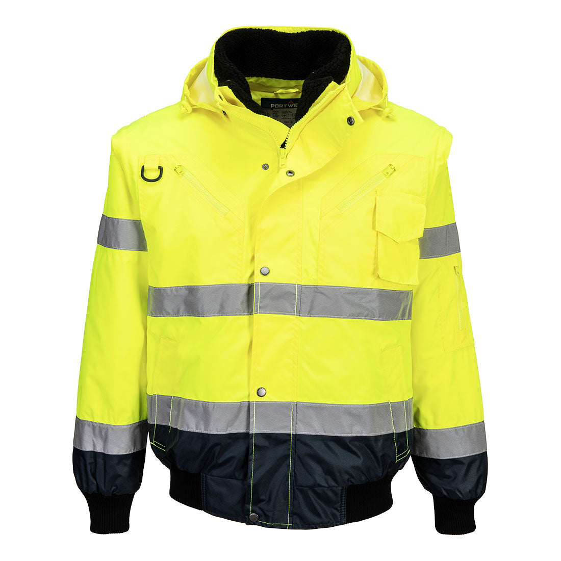 Portwest Hi-Vis 3-in-1 Contrast Bomber Jacket - Style C465