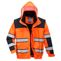 Portwest Hi-Vis 3-in-1 Contrast Winter Bomber Jacket - Style C466
