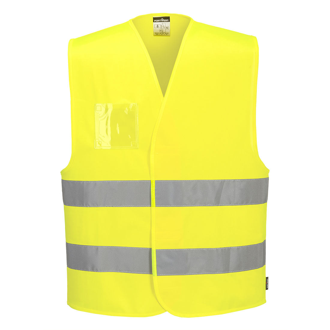 Portwest Hi-Vis Two Band Dual ID Holder Vest 