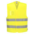 Portwest Hi-Vis Two Band Dual ID Holder Vest - Style C475